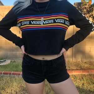 vans rainbow striped long sleeve shirt